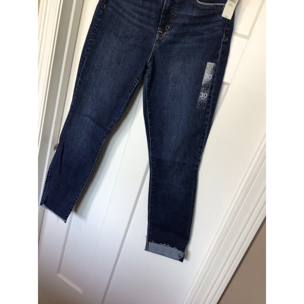 NWT Gap Women's Denim True Skinny High‎ Rise Jeans Dark Wash Blue Size 30/10R - Picture 3 of 11